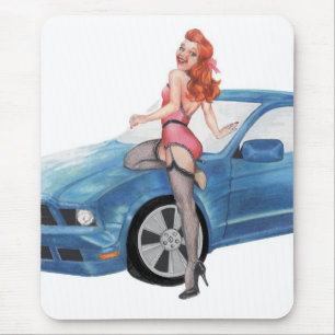Miltons pin-up girl mouse pad