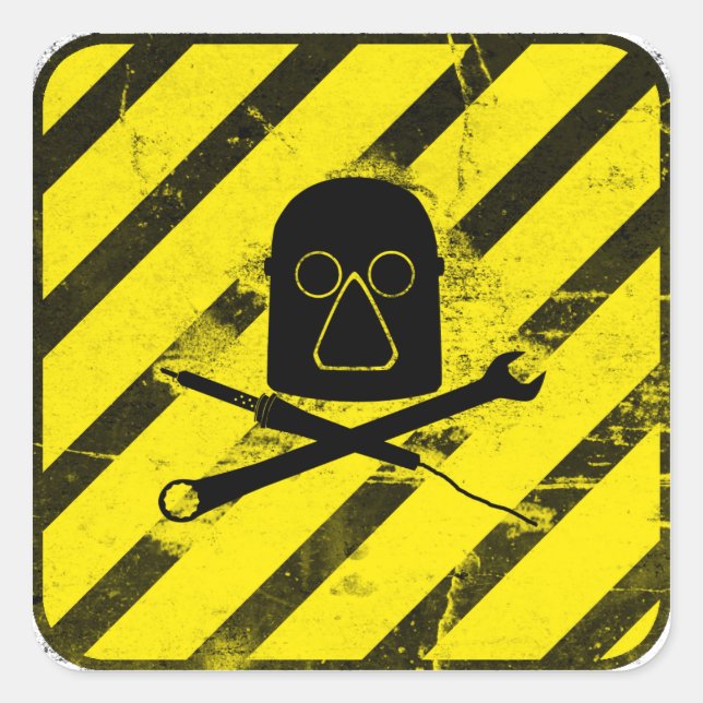 Milwaukee Makerspace Logo Square Sticker (Dirty) (Front)