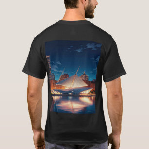 Milwaukee Museum of Art Travel at Night T-Shirt