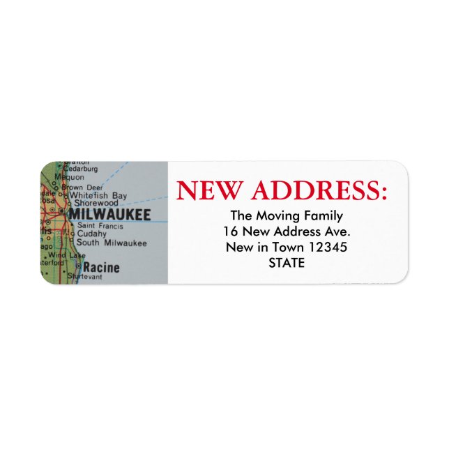 Milwaukee Nouveau Étiquette d'adresse (Devant)