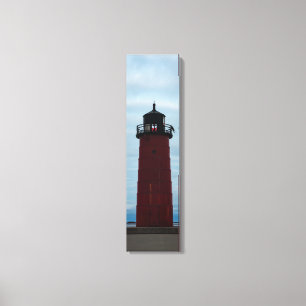 Milwaukee Pierhead Lighthouse View Vertical Canvas Print
