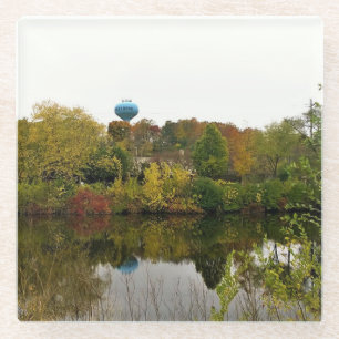 Milwaukee River, West Bend, Wisconsin Glass Coaster