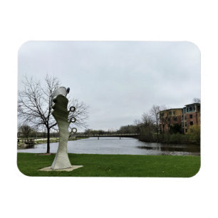 Milwaukee River, West Bend, Wisconsin Magnet