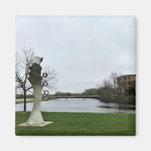 Milwaukee River, West Bend, Wisconsin Magnet