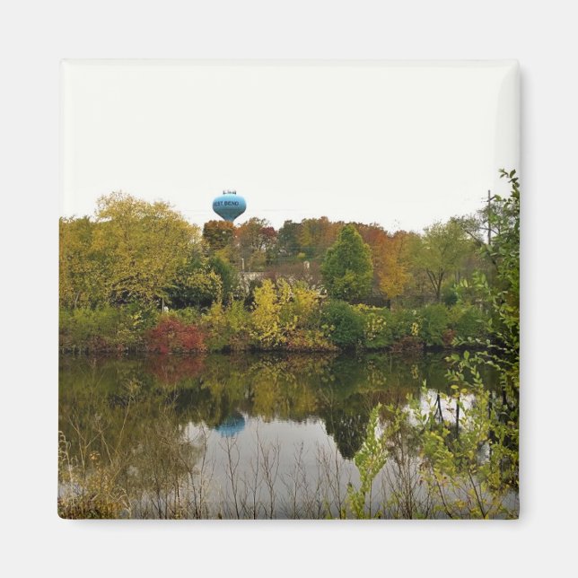 Milwaukee River, West Bend, Wisconsin Magnet (Front)