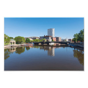 milwaukee riverfront and state street bridge photo print