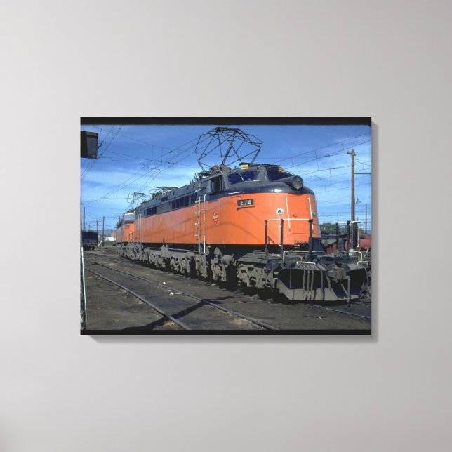 Milwaukee Road boxcab, electric #E34A_Trains Canvas Print (Front)