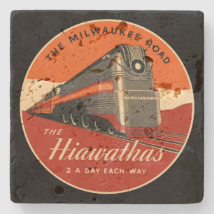 Milwaukee Road Hiawatha Train Stone Coaster