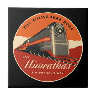 Milwaukee Road Hiawatha Train Tile