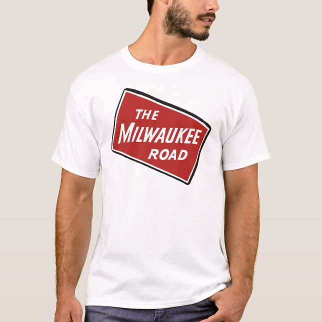 Milwaukee Road Railway Sign 2 T-Shirt (Front)