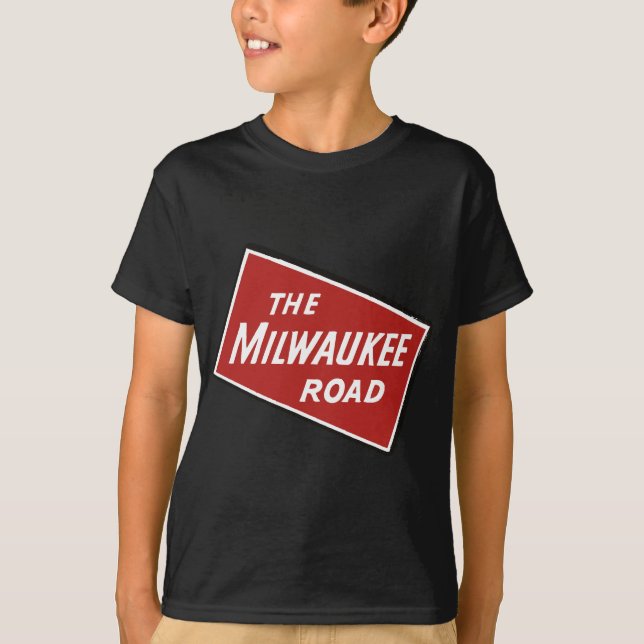 Milwaukee Road Railway Sign 2 T-Shirt (Front)