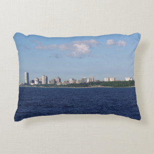 Milwaukee skyline accent pillow