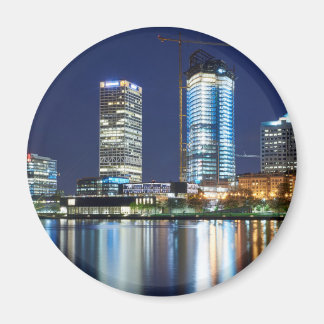 Milwaukee Skyline at Night Magnet