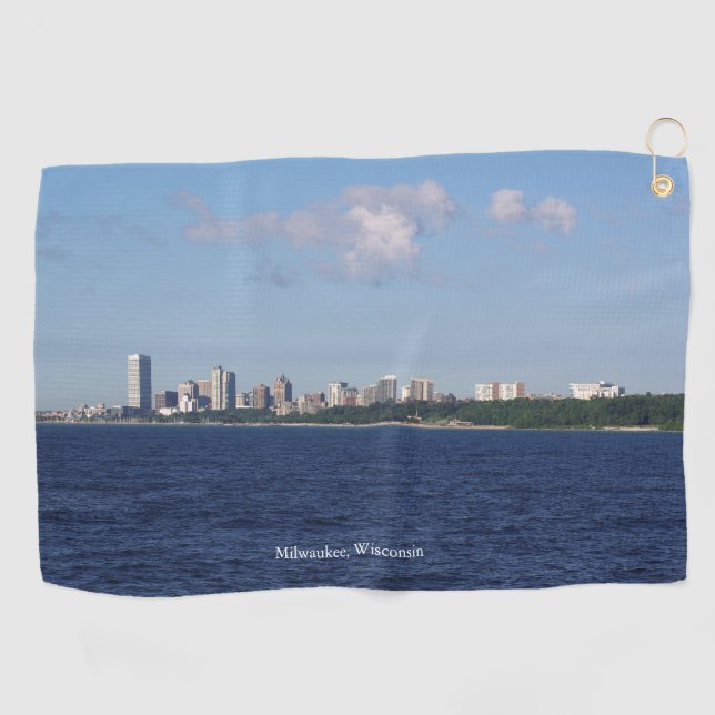 Milwaukee Skyline golf towel (Horizontal)