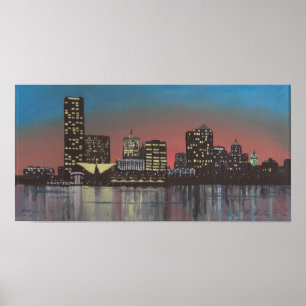 Milwaukee Skyline Painting Print