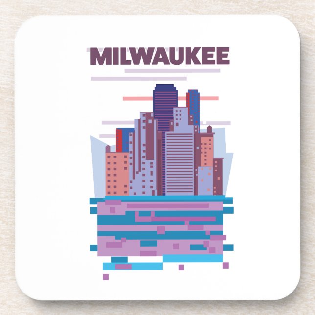 Milwaukee Travel poster Coaster (Front)