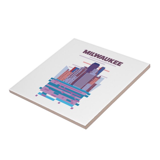 Milwaukee Travel poster Tile (Side)