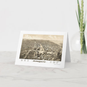 Milwaukee, WI Panoramic Map-1879 Card