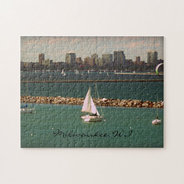 Milwaukee, WI Skyline Jigsaw Puzzle (Horizontal)