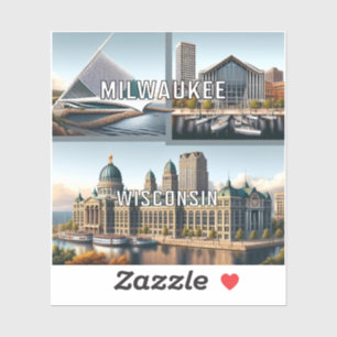 Milwaukee Wisconsin 3 Inch Vinyl Sticker