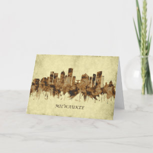 Milwaukee Wisconsin Cityscape Holiday Card