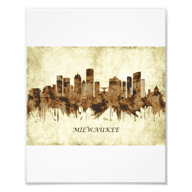Milwaukee Wisconsin Cityscape Photo Print (Front)