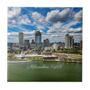 Milwaukee, Wisconsin cityscape photograph, Tile