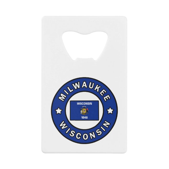 Milwaukee Wisconsin Credit Card Bottle Opener (Front)