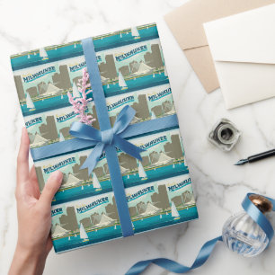 Milwaukee Wisconsin Harbour   Brew City Wrapping Paper