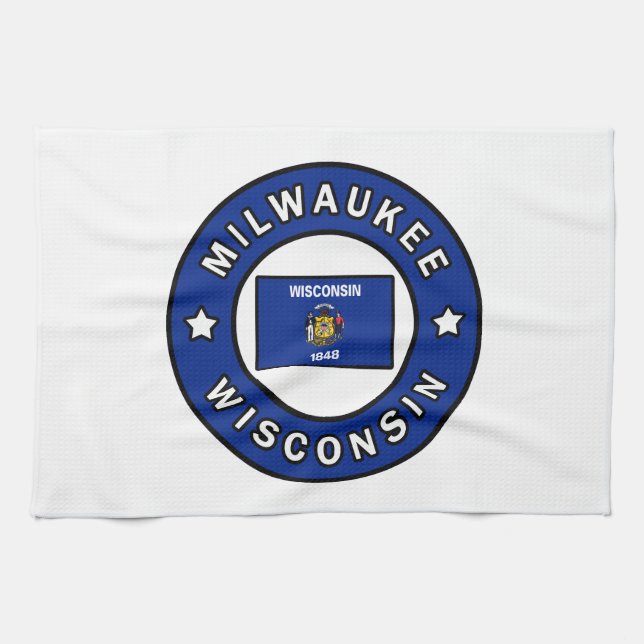 Milwaukee Wisconsin Kitchen Towel (Horizontal)