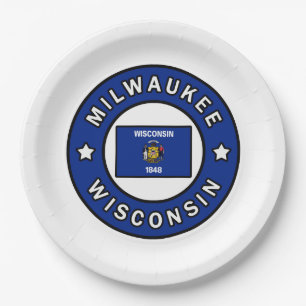 Milwaukee Wisconsin Paper Plate