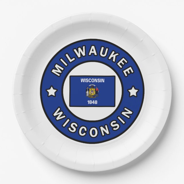 Milwaukee Wisconsin Paper Plate (Front)