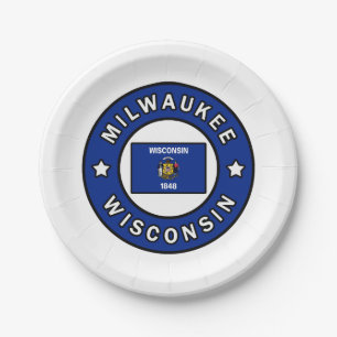 Milwaukee Wisconsin Paper Plate