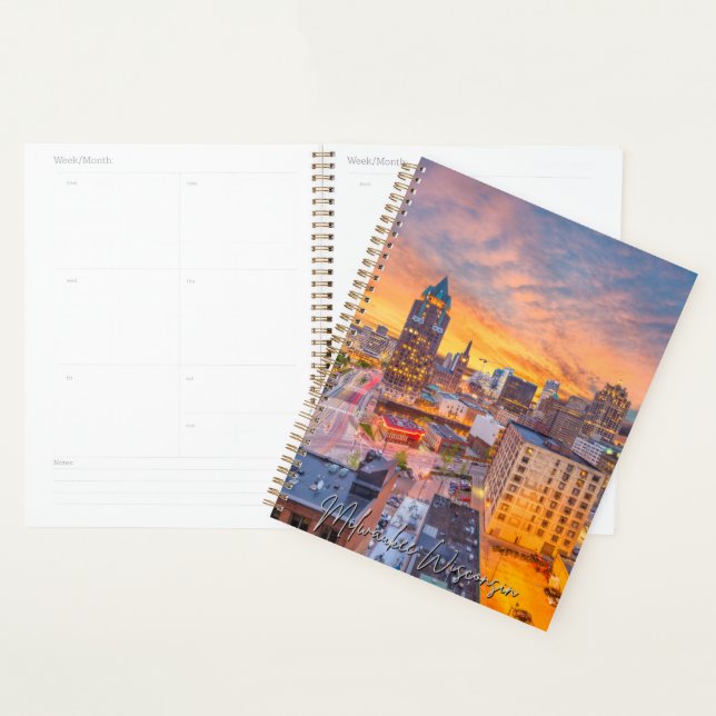 Milwaukee Wisconsin Planificateur de calendrier Sk (Devant avec enveloppe)
