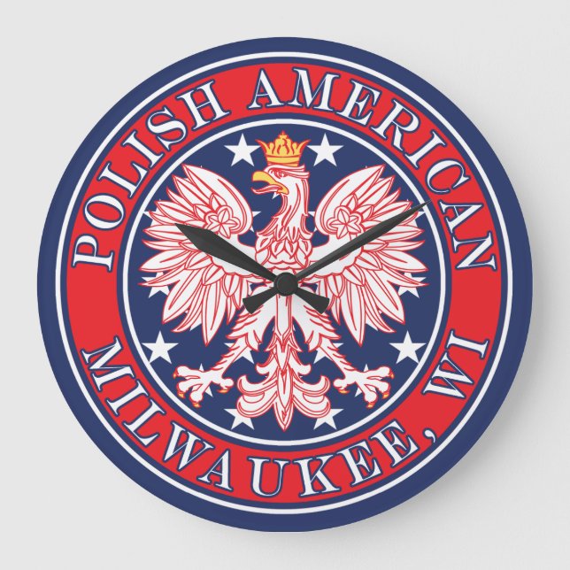 Milwaukee Wisconsin Polish Large Clock (Front)