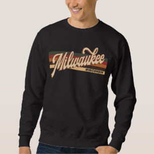 Milwaukee Wisconsin  Retro 1970's 80'S Style Sweatshirt