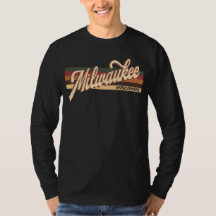 Milwaukee Wisconsin Retro 1970's 80'S Style T-Shirt