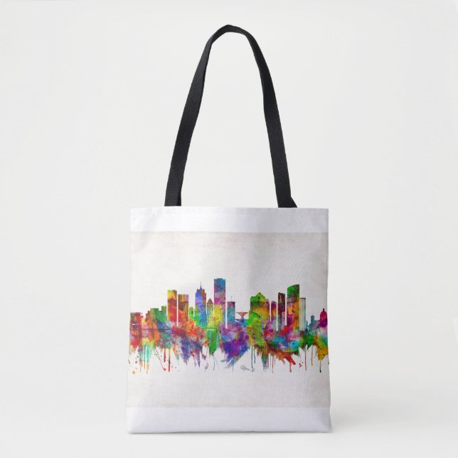 Milwaukee Wisconsin skyline Tote Bag (Front)
