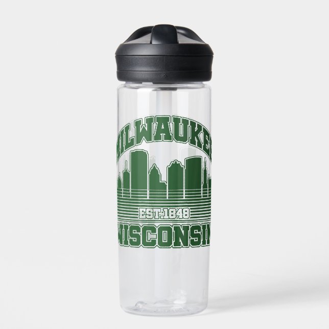 Milwaukee,Wisconsin Water Bottle (Front)