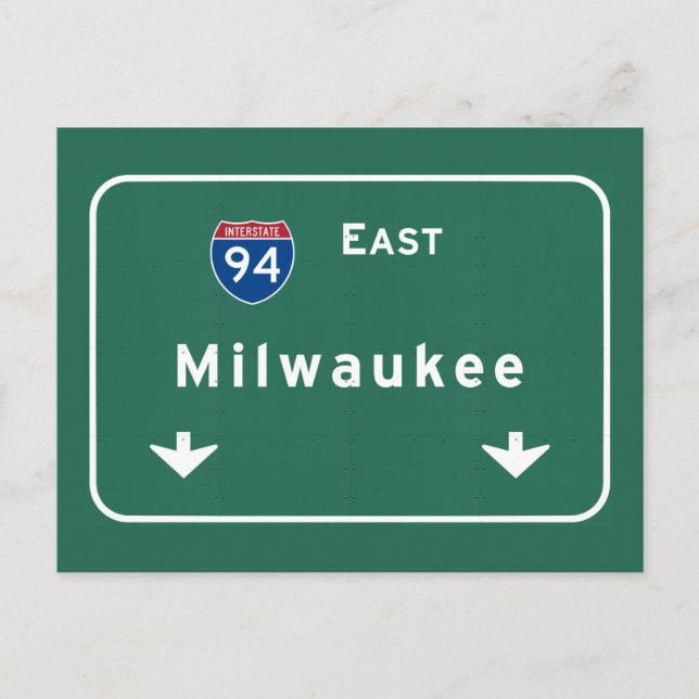 Milwaukee Wisconsin wi Interstate Highway Freeway Postcard (Front)
