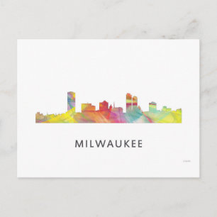 MILWAUKEE, WISCONSON SKYLINE WB1 - POSTCARD