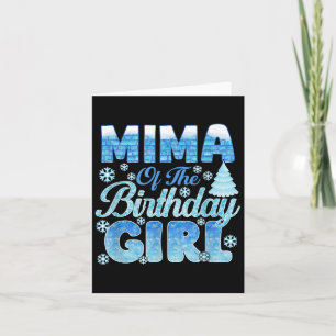 Mima Of The Birthday Girl Snowflakes Themed Matchi Card