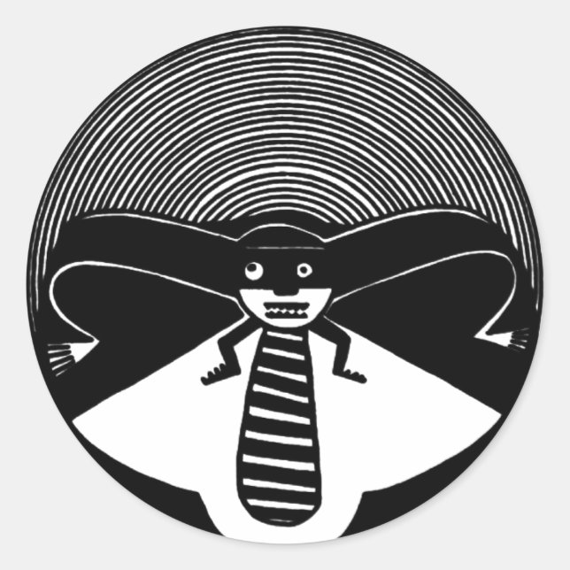 Mimbres Anthropomorphic Animal Classic Round Sticker (Front)