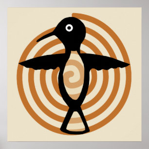 Mimbres Bird Art Poster