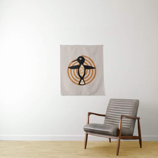 Mimbres Bird Art  Tapestry (In Situ)