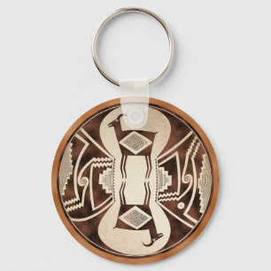 Mimbres Mirrored Sheep Keychain