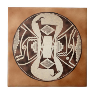 Mimbres Mirrored Sheep Tile