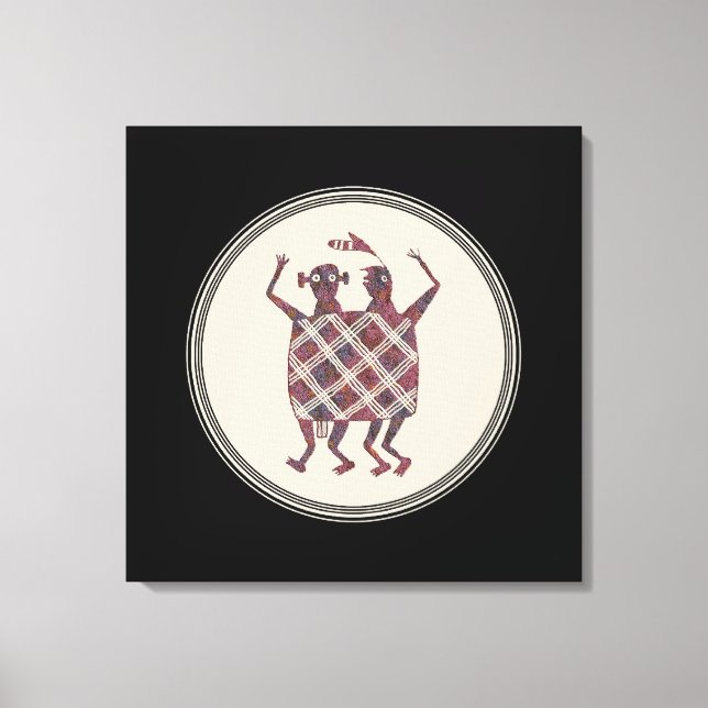 Mimbres Pottery Design Canvas Print (Front)