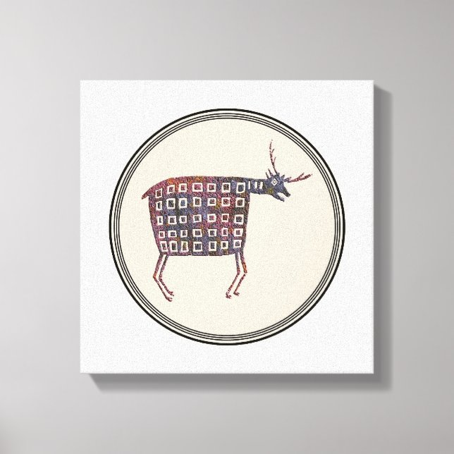 Mimbres Pottery Design Canvas Print (Front)