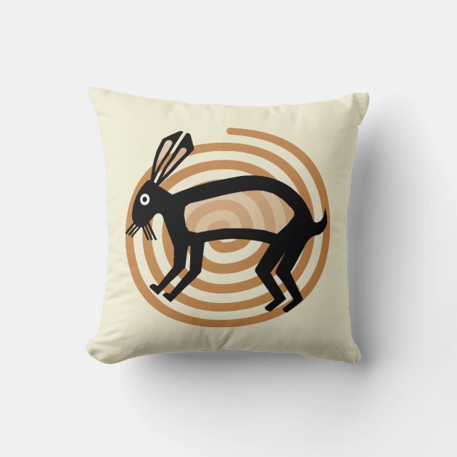 Mimbres Rabbit Pillow (Front)